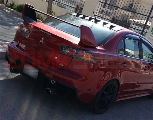 Alerón vórtice de plástico negro aleta de tiburón techo trasero techo trasero para 02-07 Lancer EVO 7/8/9 ABS - Imagen 8 de 8